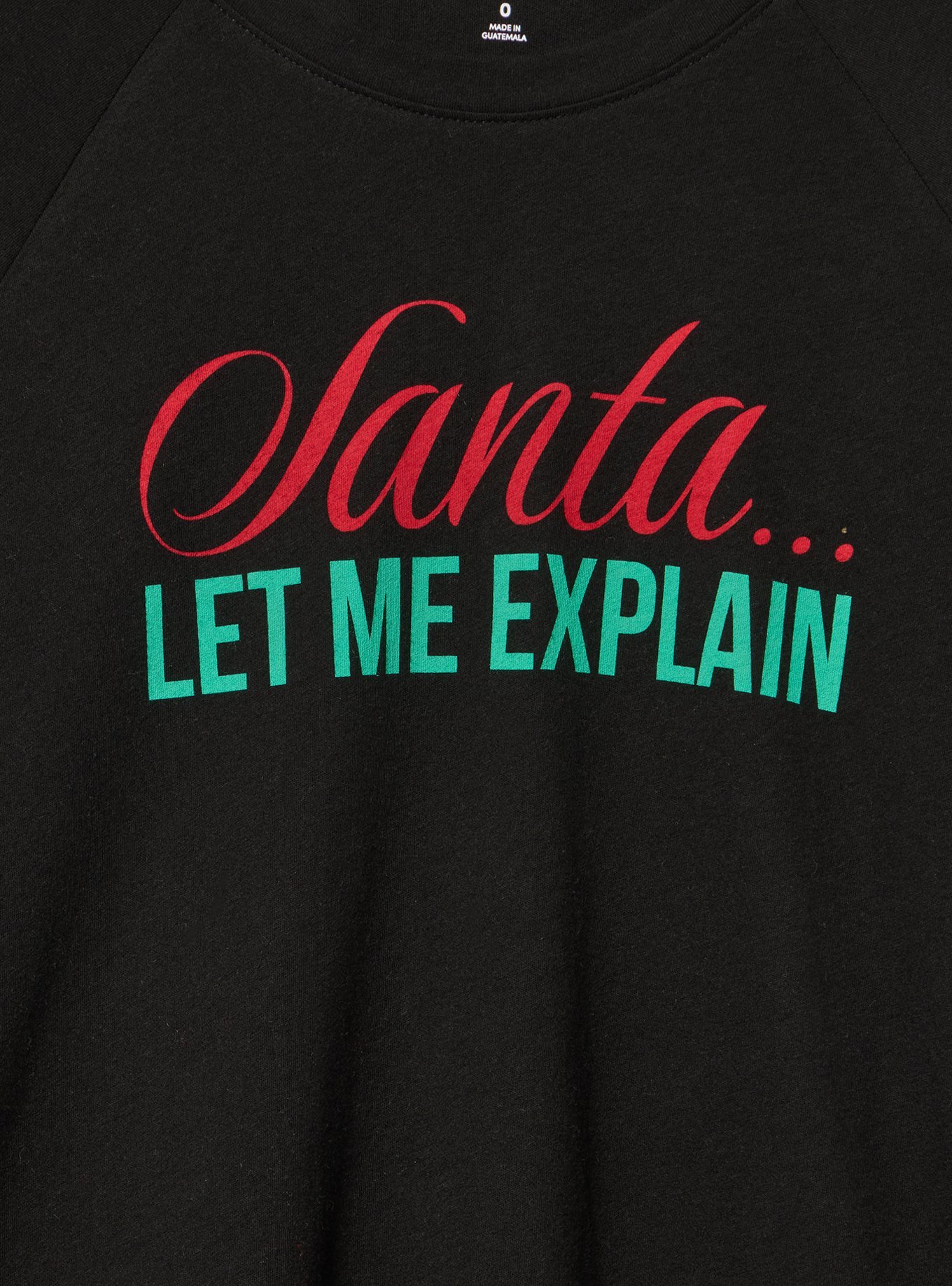 Heritage Jersey 3/4 Sleeve Raglan Tee, SANTA LET ME EXPLAIN DEEP BLACK, alternate