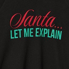 Heritage Jersey 3/4 Sleeve Raglan Tee, SANTA LET ME EXPLAIN DEEP BLACK, swatch