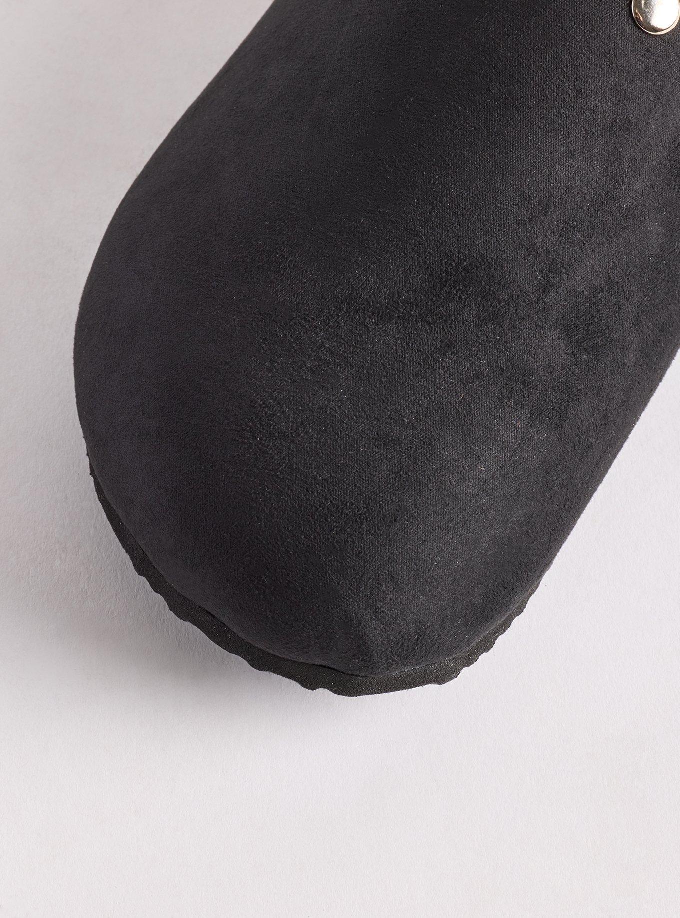 Plus Size Studded Footbed Clog (WW), BLACK, alternate