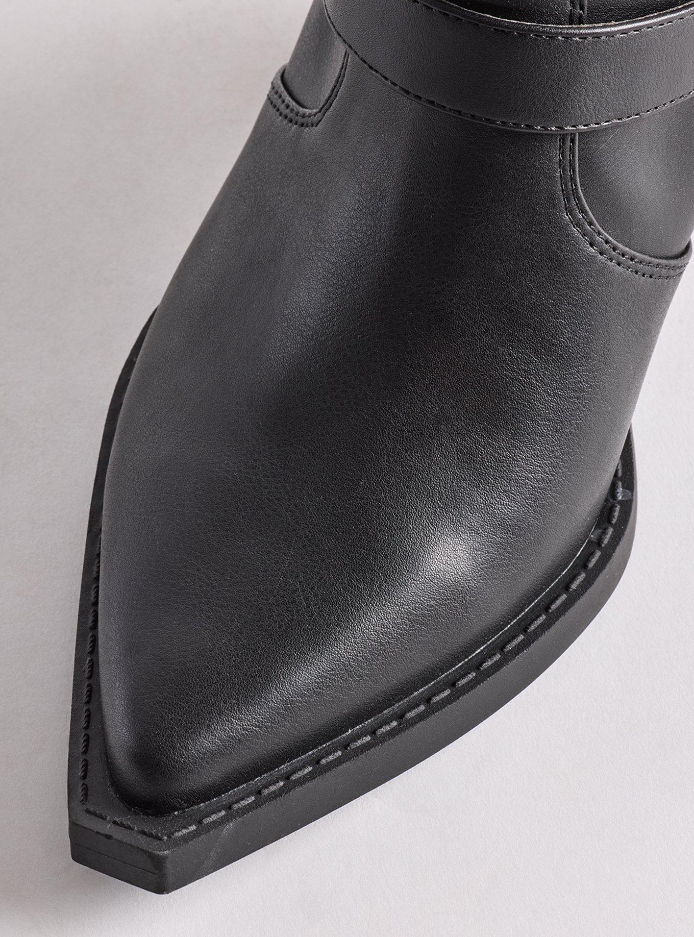 Clean Western Heel Bootie (WW), BLACK, alternate