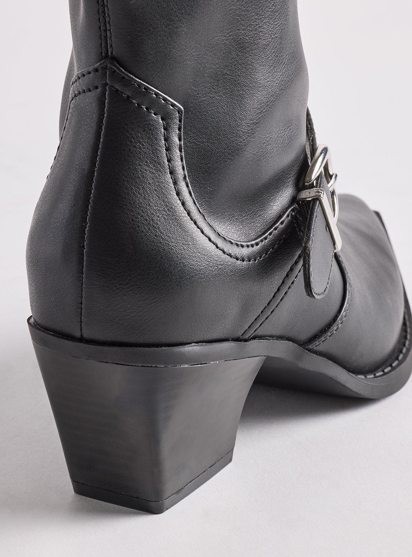 Clean Western Heel Bootie (WW), BLACK, alternate