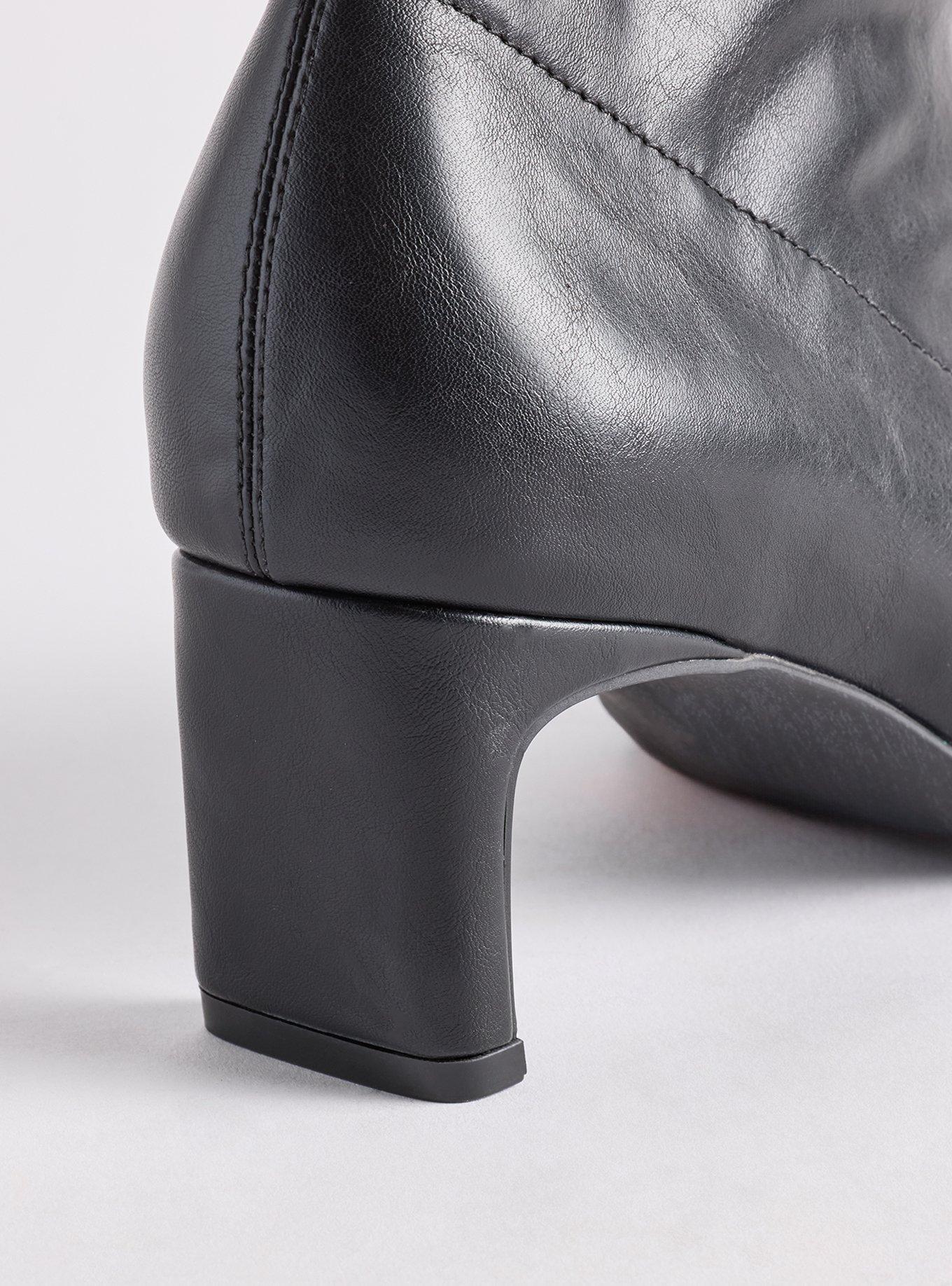 Stretch Setback Heel Bootie (WW), BLACK, alternate