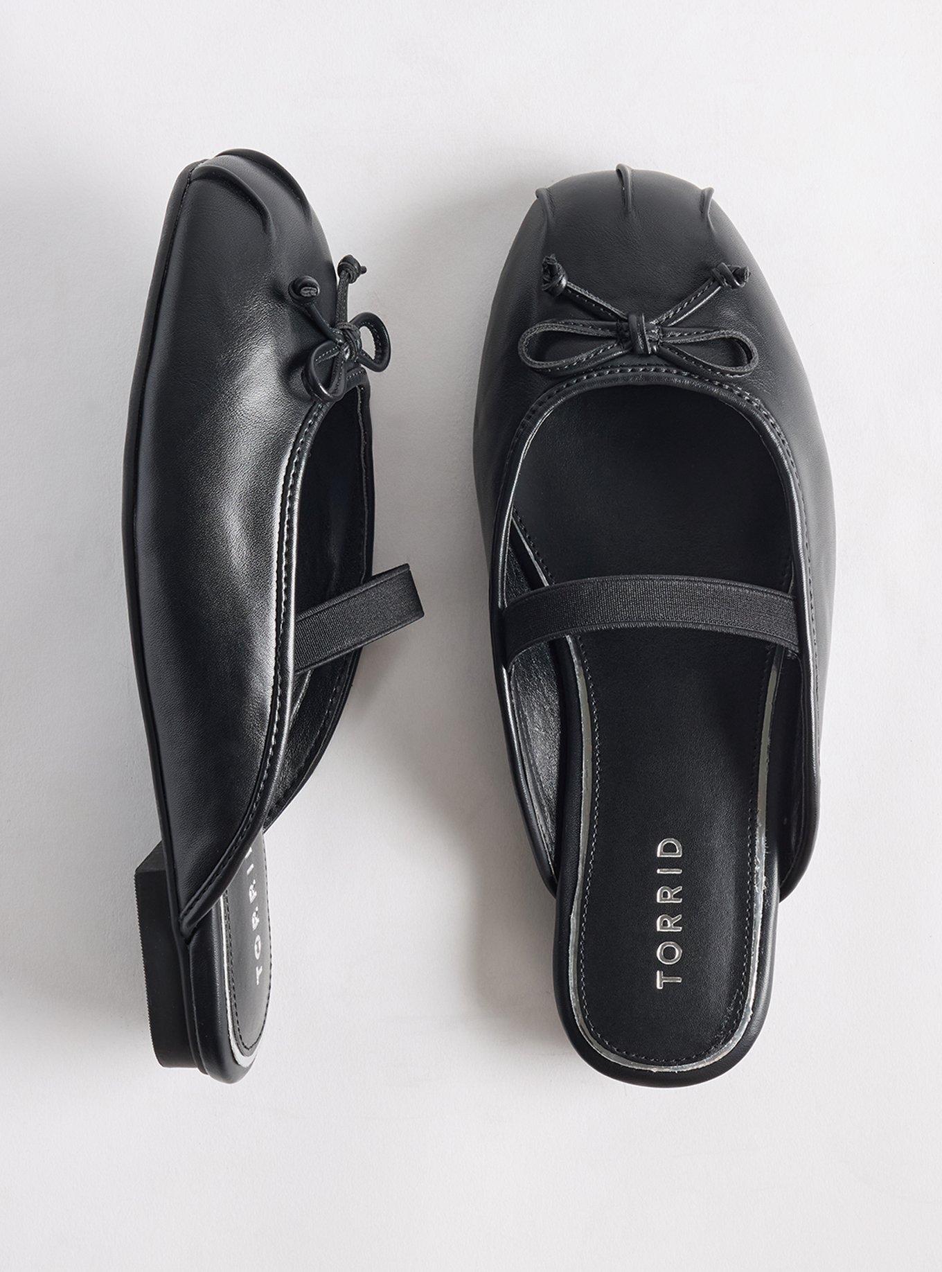 Plus Size Mary Jane Ballet Mule (WW), BLACK, hi-res