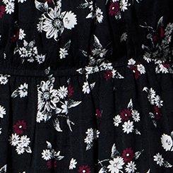 LoveSick Sweetheart Babydoll Mini Dress, NETTIE FLORAL BLACK, swatch