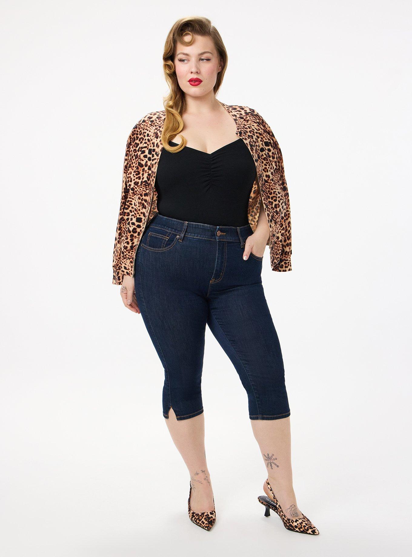 Retro Chic Foxy Cap Sleeve Top, DEEP BLACK, alternate