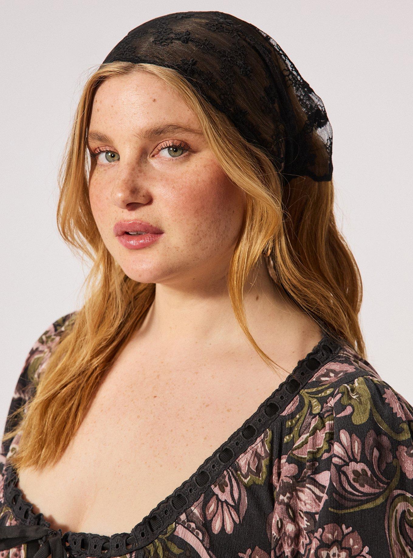 Embroidered Hair Scarf, , hi-res