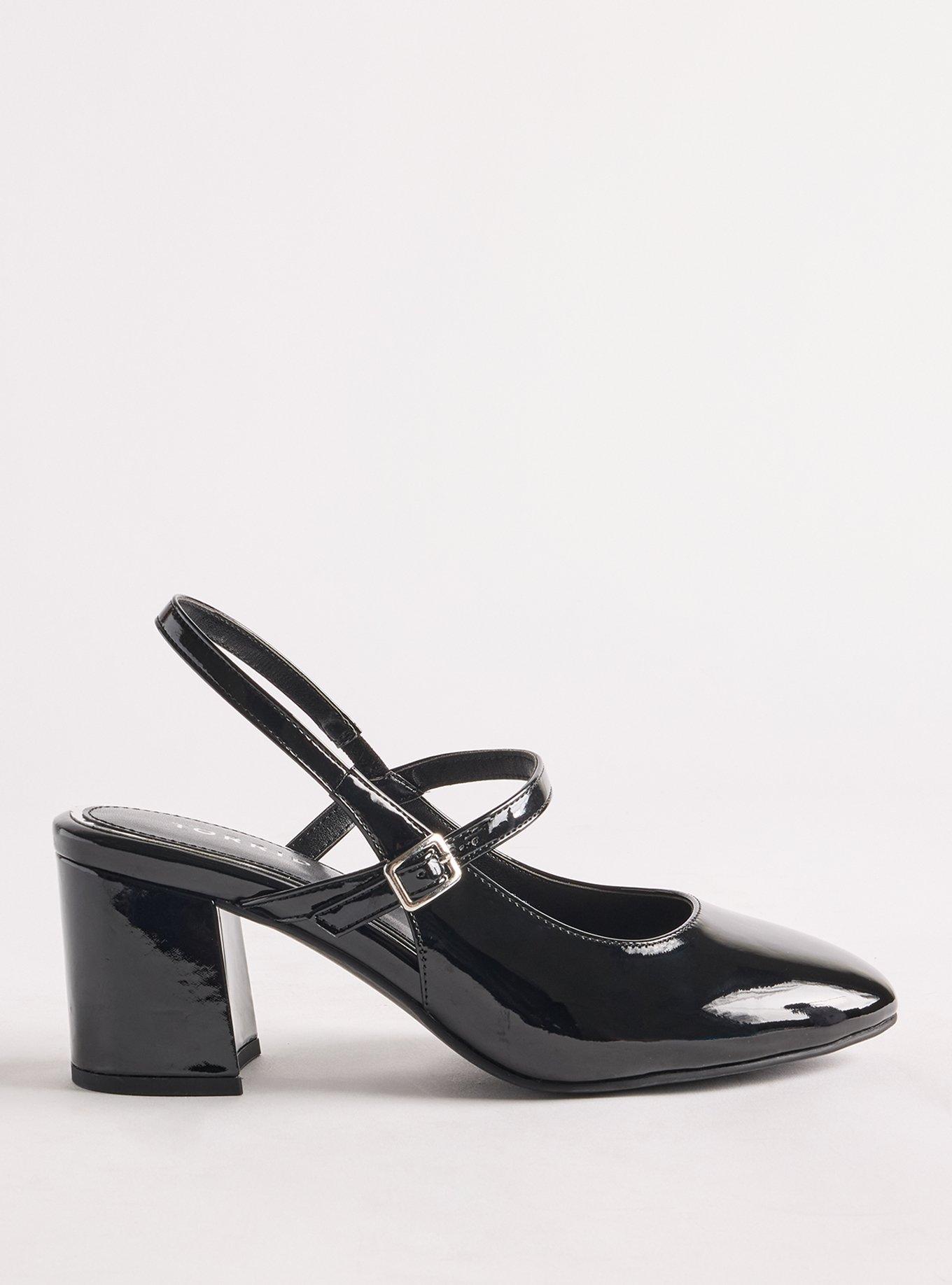 Slingback Block Heel (WW), BLACK, alternate