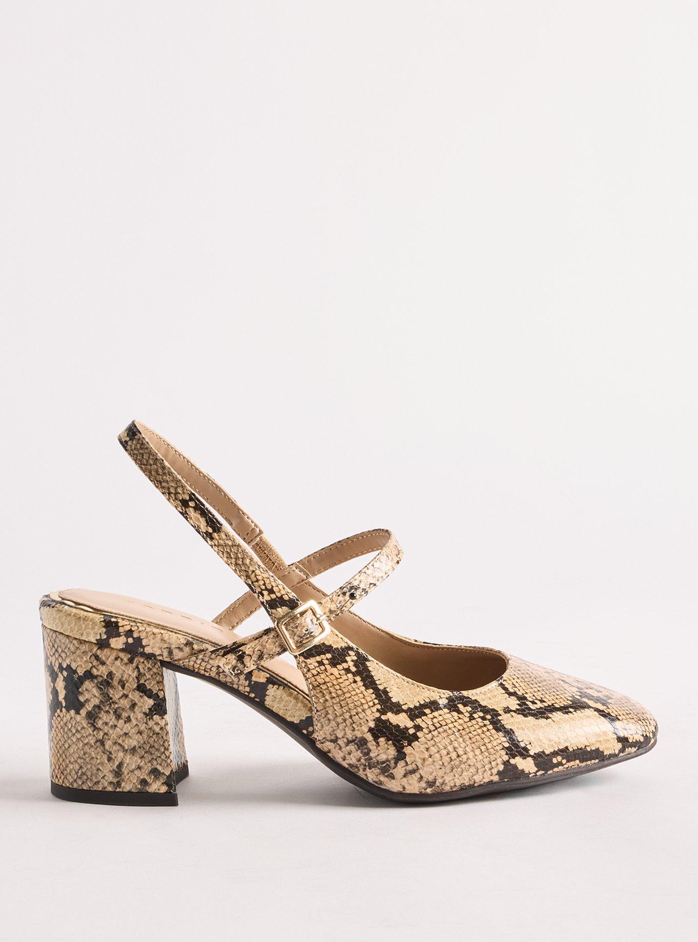 Slingback Block Heel (WW), SNAKE, alternate