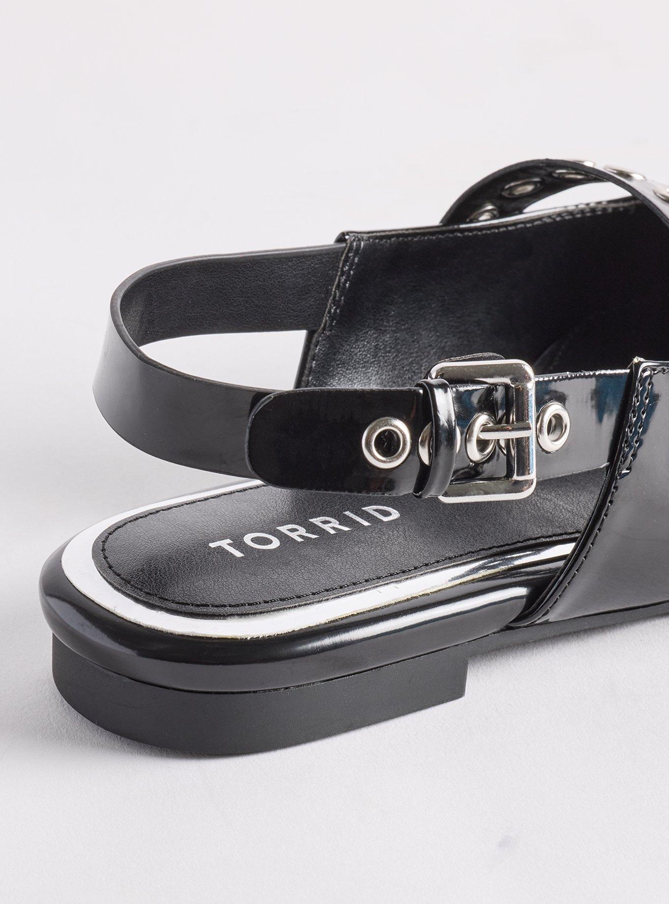 Plus Size Pointed Toe Slingback Flat (WW), BLACK, alternate