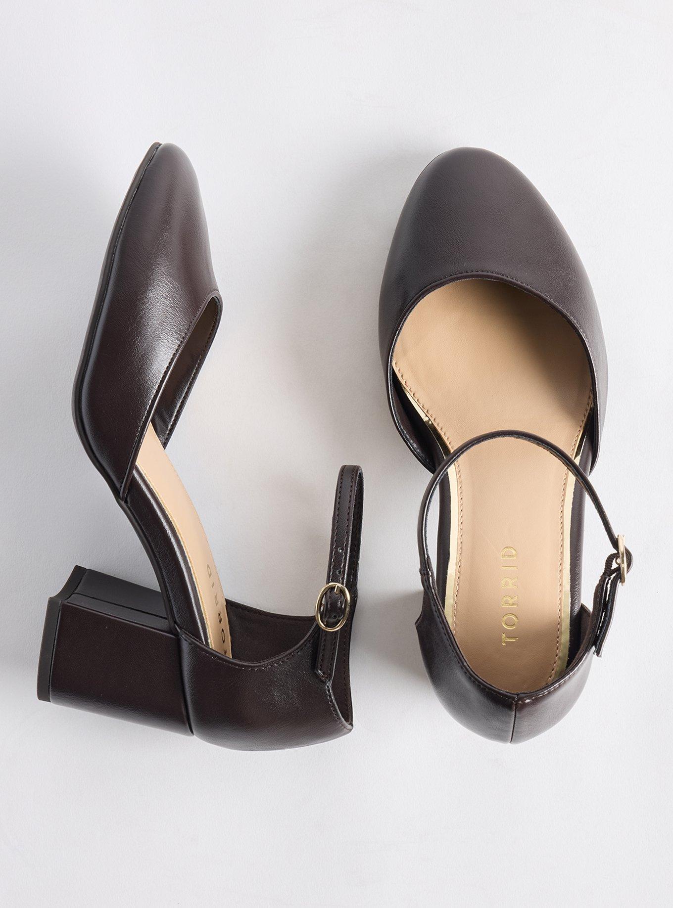 D'Orsay Mary Jane Block Heel (WW), DARK BROWN, hi-res