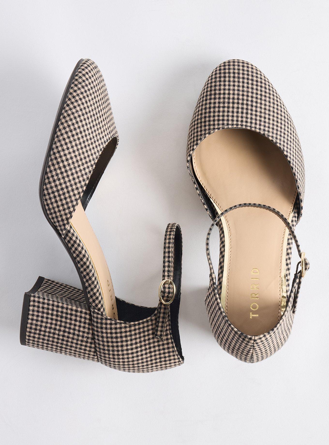 D'Orsay Mary Jane Block Heel (WW), HOUNDSTOOTH, hi-res