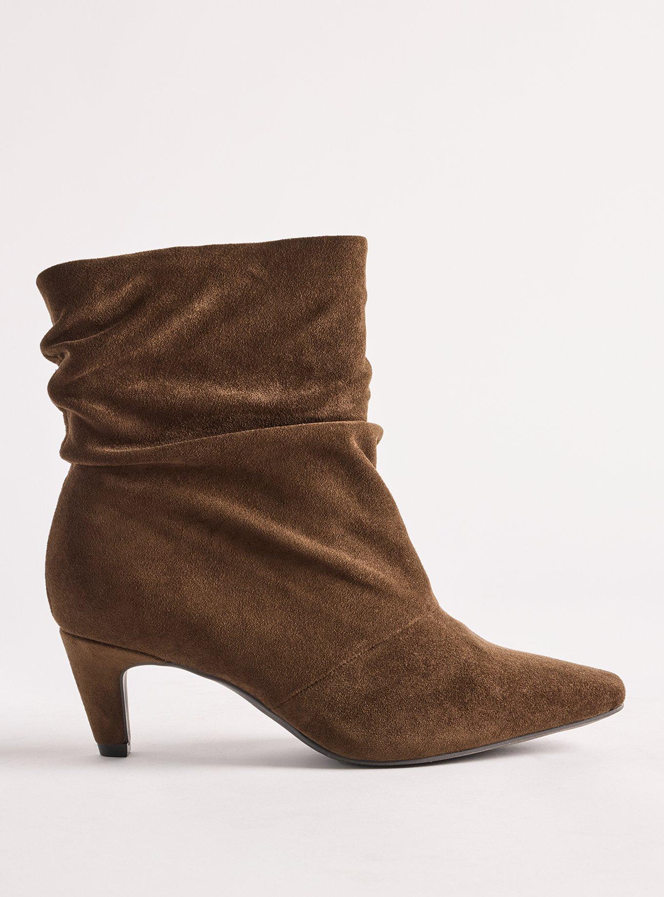Slouch Kitten Heel Bootie (WW), OLIVE, alternate