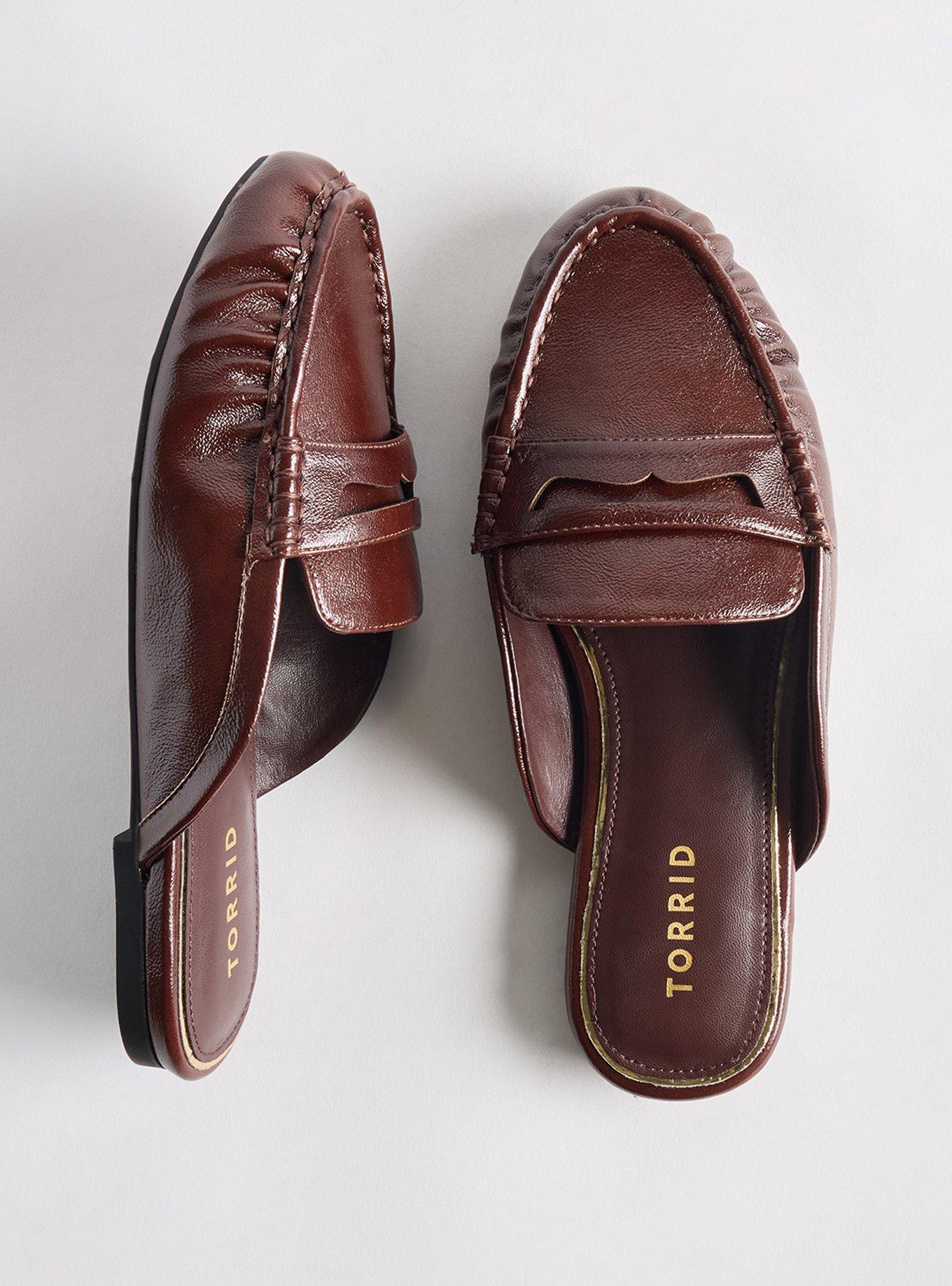Plus Size Loafer Mule (WW), DARK BROWN, hi-res