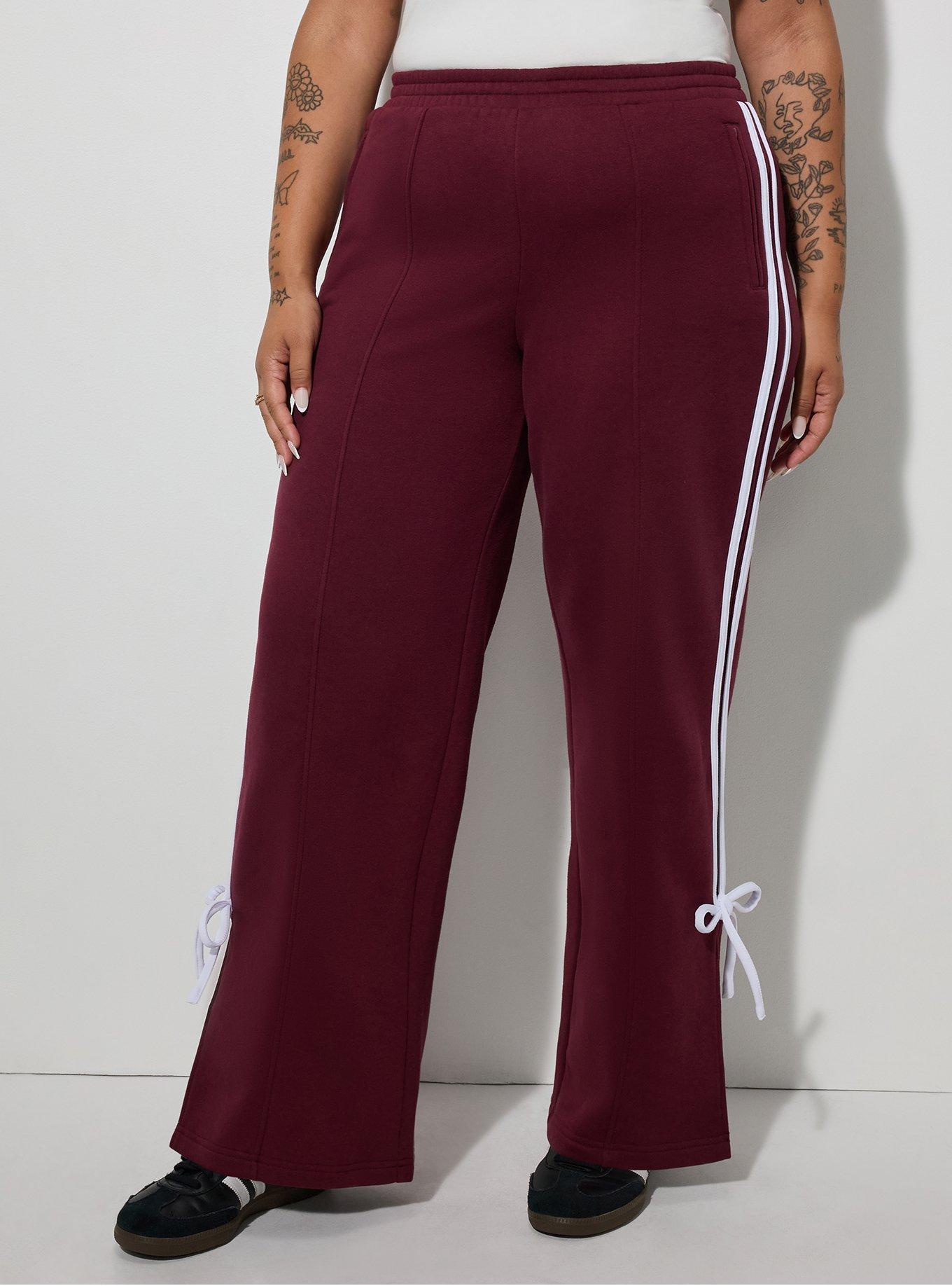 LoveSick Bow Trim Sweatpants, MAROON BANNER, alternate