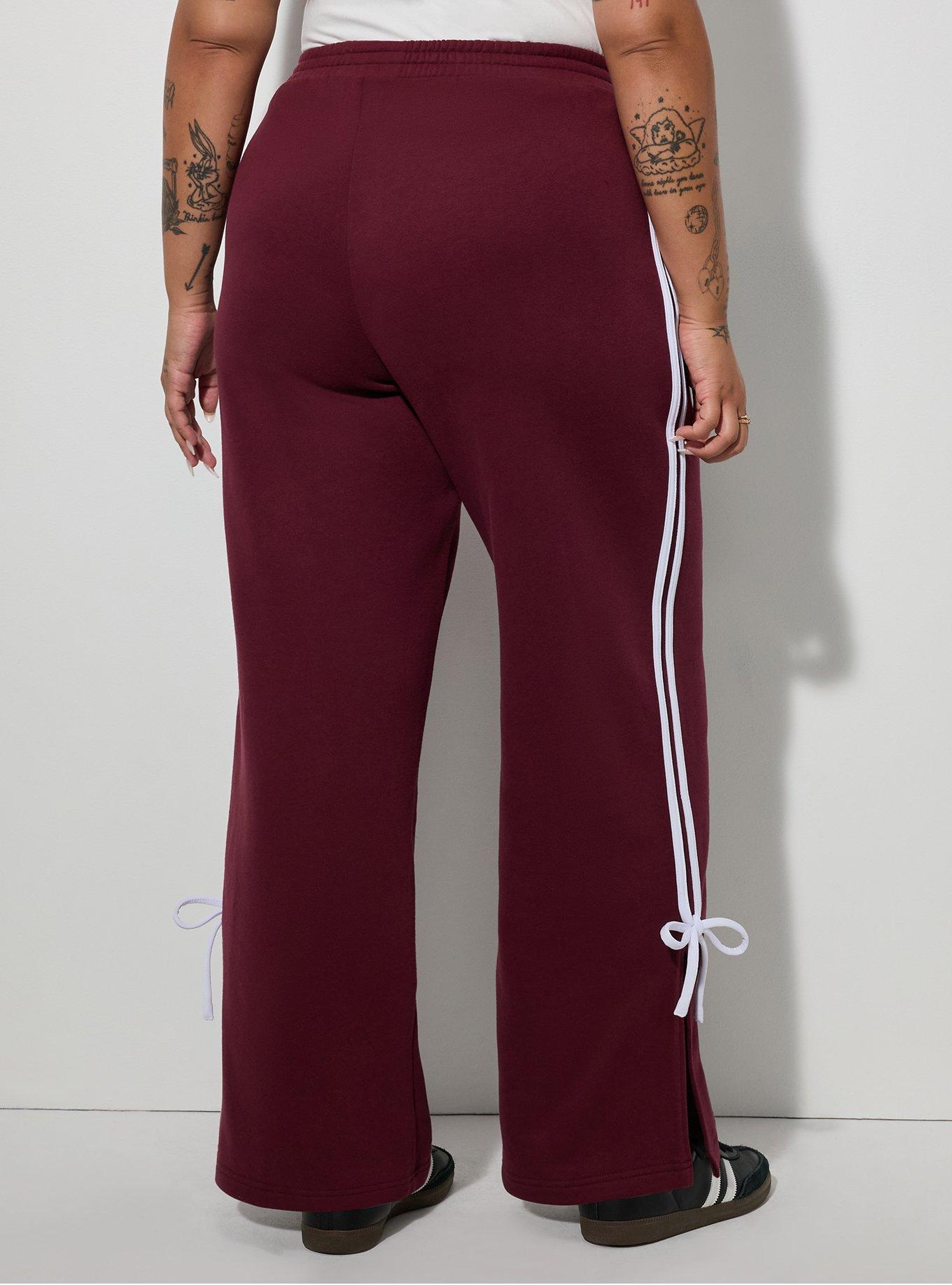 LoveSick Bow Trim Sweatpants, MAROON BANNER, alternate