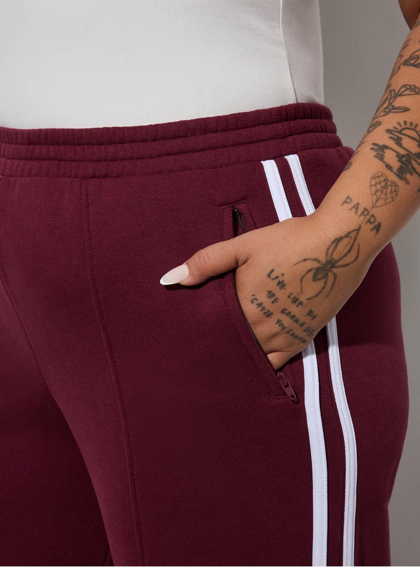LoveSick Bow Trim Sweatpants, MAROON BANNER, alternate