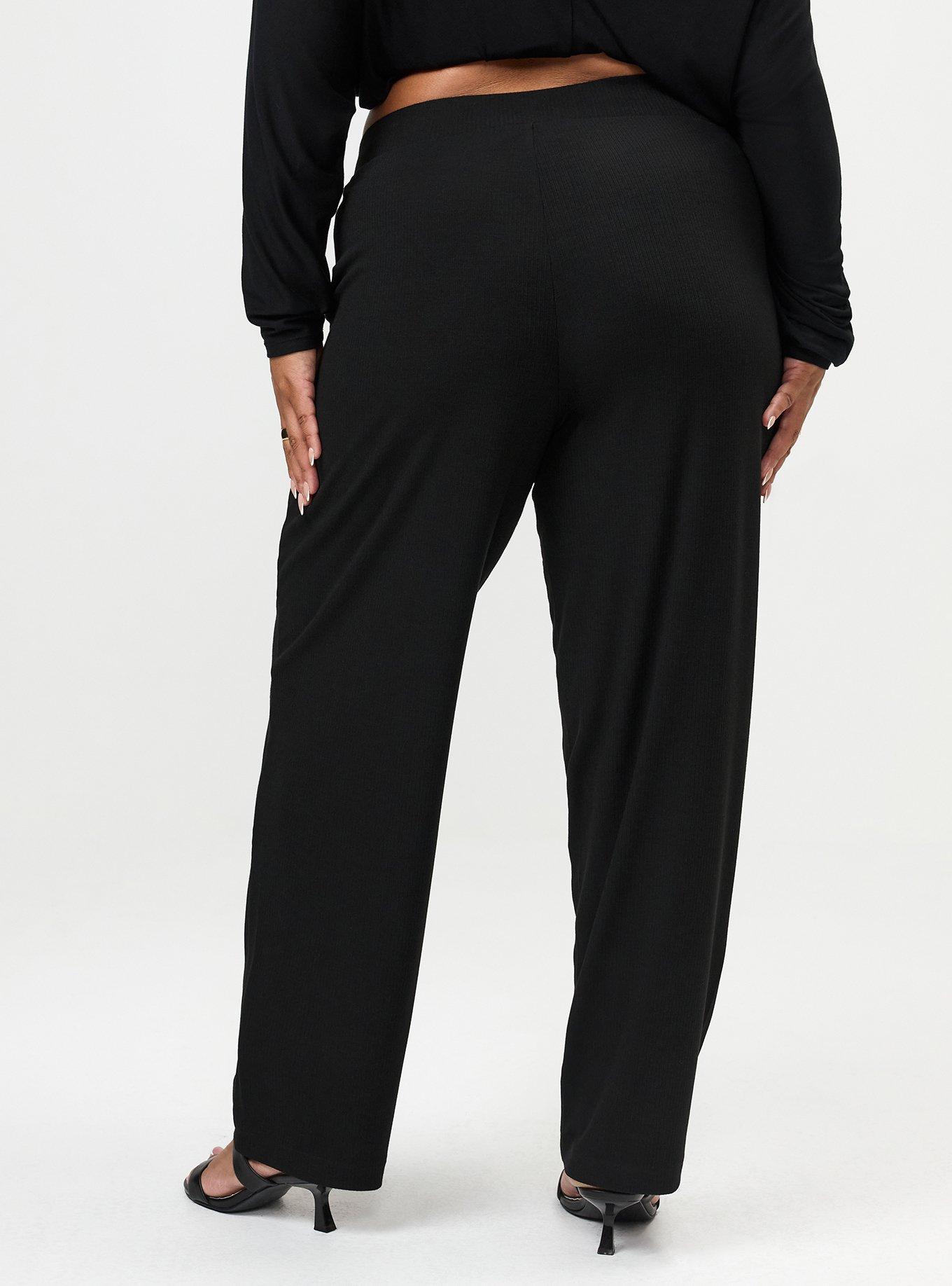 High-Rise Pull-On Straight Pant, DEEP BLACK, alternate