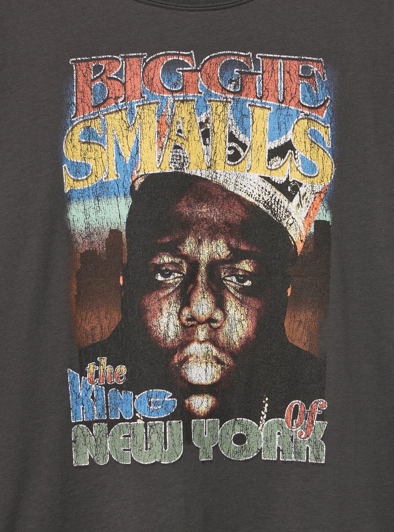 Plus Size Biggie Smalls Classic Cotton Crew Tee, VINTAGE BLACK, alternate