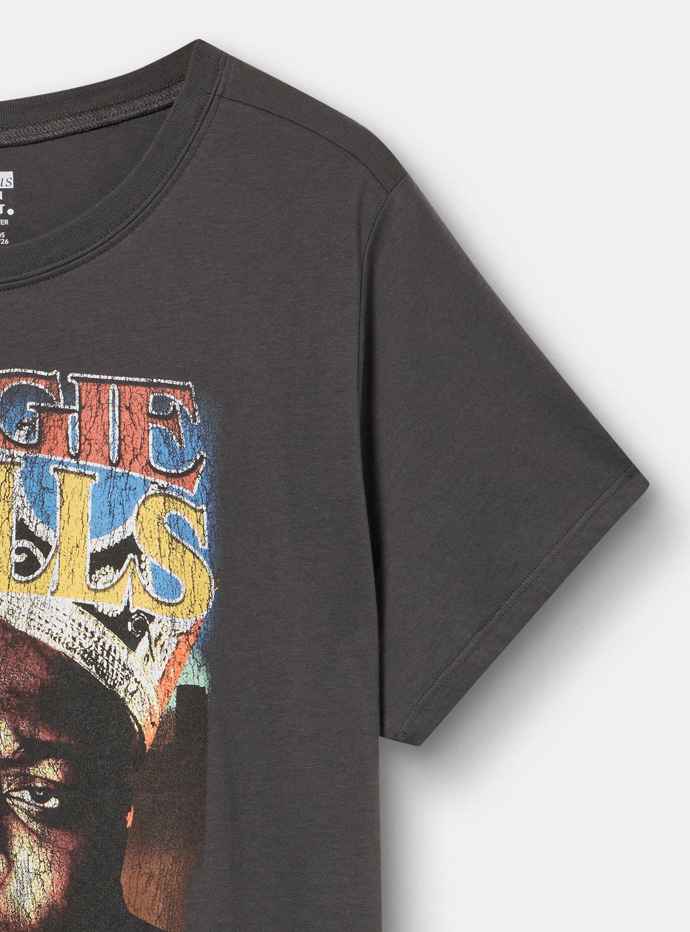 Plus Size Biggie Smalls Classic Cotton Crew Tee, VINTAGE BLACK, alternate