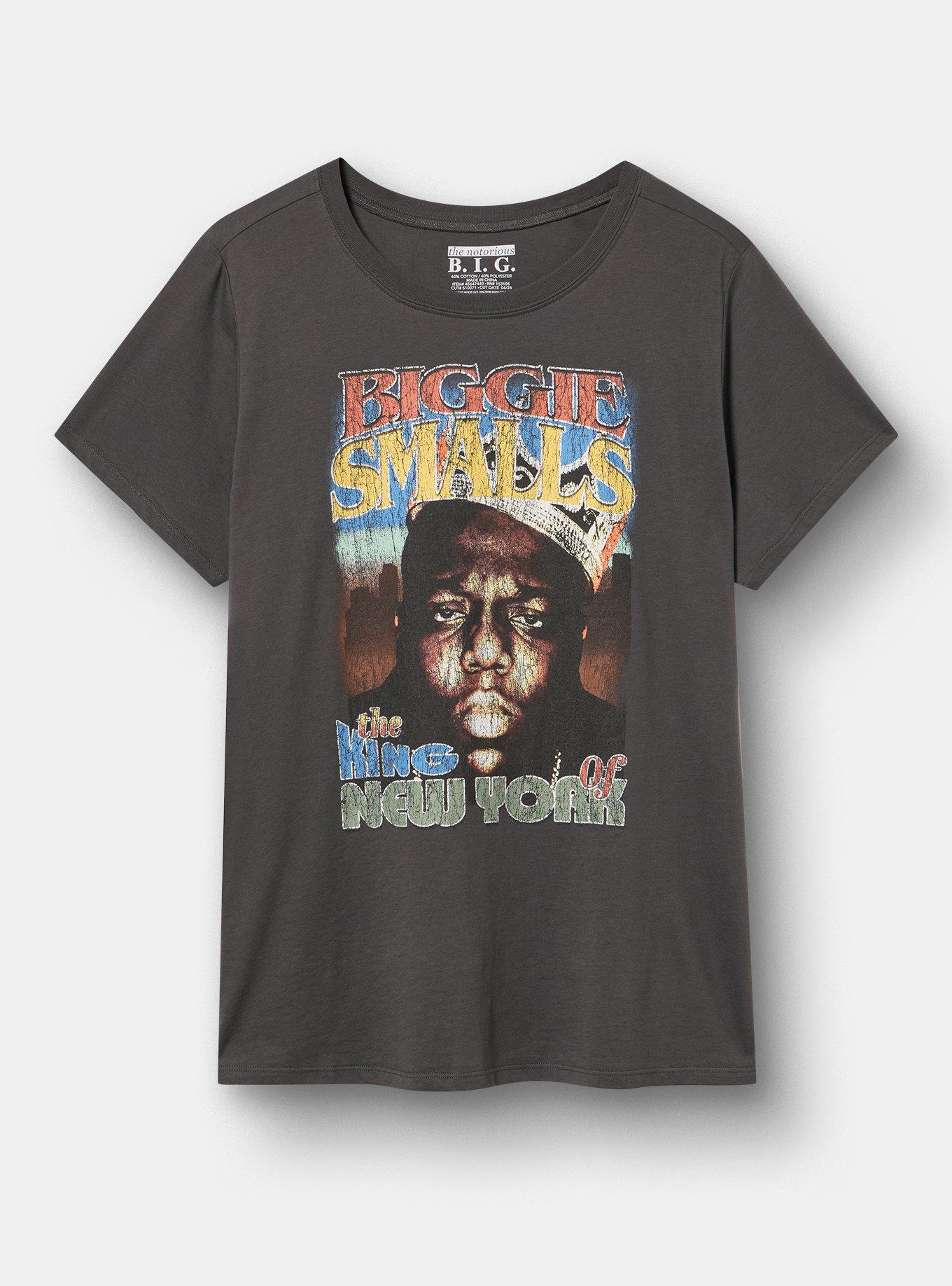 Plus Size Biggie Smalls Classic Cotton Crew Tee, VINTAGE BLACK, hi-res
