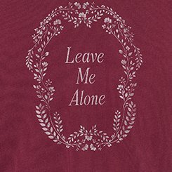 Plus Size Cozy Fleece Drop Shoulder Sweatshirt, LEAVE ME ALONE MAROON BANNER, swatch