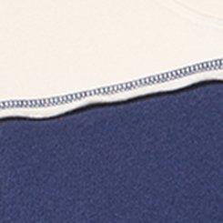 Cozy Fleece Notch Neck Sweatshirt, LA FLORAL MEDIEVAL BLUE, swatch