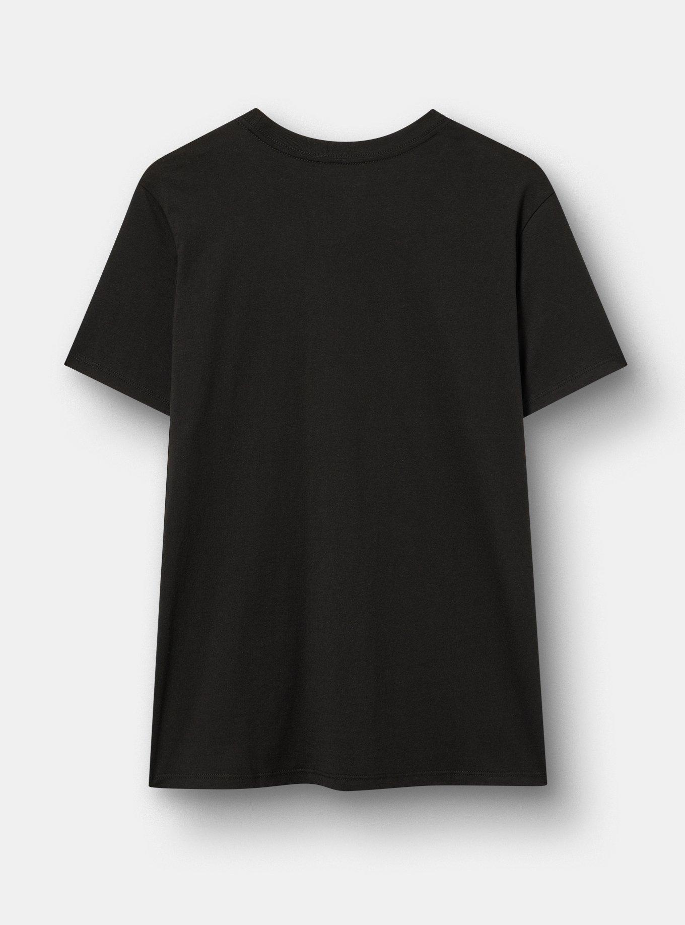 Plus Size Ouija Classic Cotton Crew Tee, OUIJA MOTH DEEP BLACK, alternate