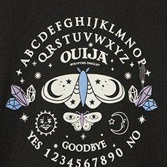 Plus Size Ouija Classic Cotton Crew Tee, OUIJA MOTH DEEP BLACK, swatch