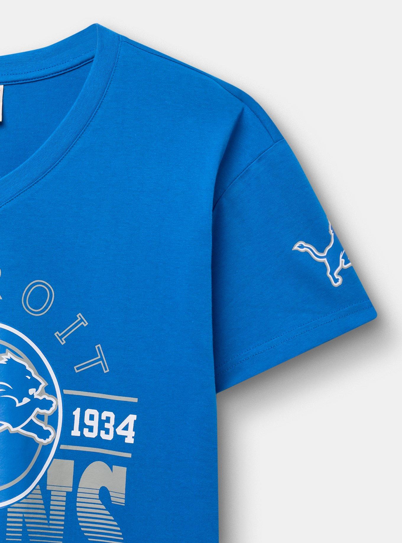 NFL Detroit Lions Relaxed V-Neck Tee, BLUE, alternate