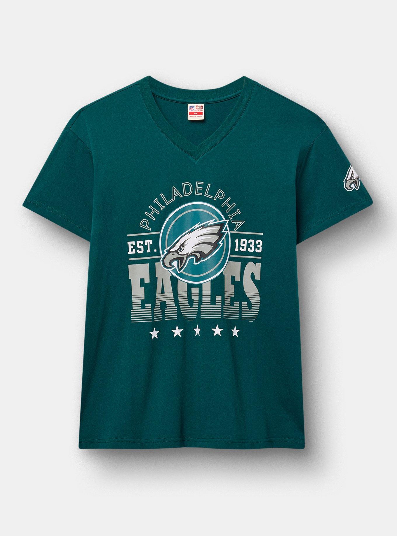 NFL Philadelphia Eagles Relaxed V-Neck Tee, GREEN, hi-res