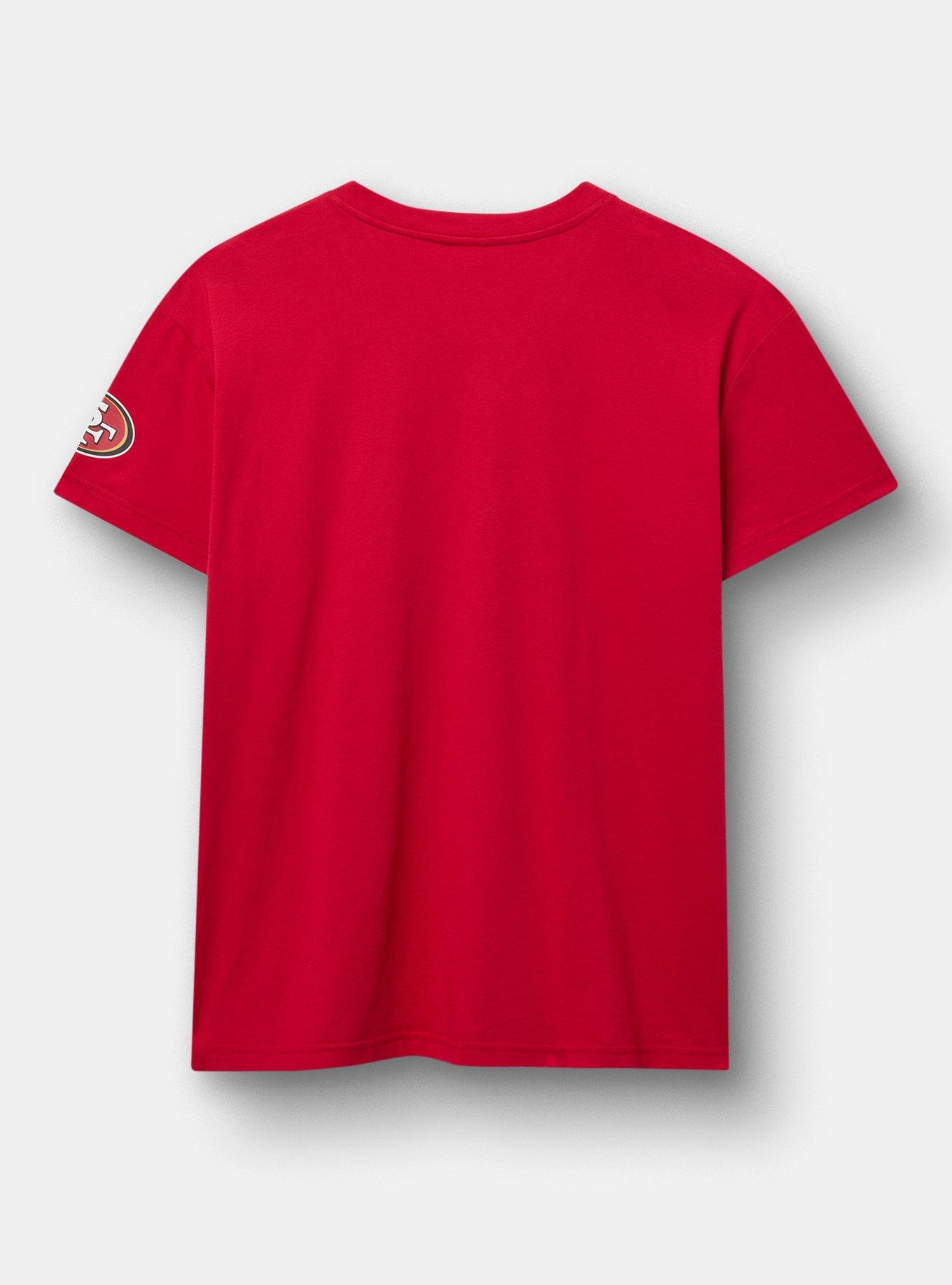 NFL San Francisco 49ers Relaxed V-Neck Tee, RED, alternate