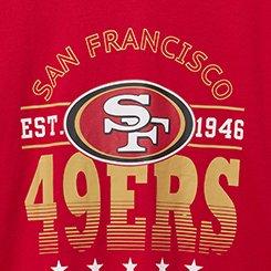 NFL San Francisco 49ers Relaxed V-Neck Tee, RED, swatch