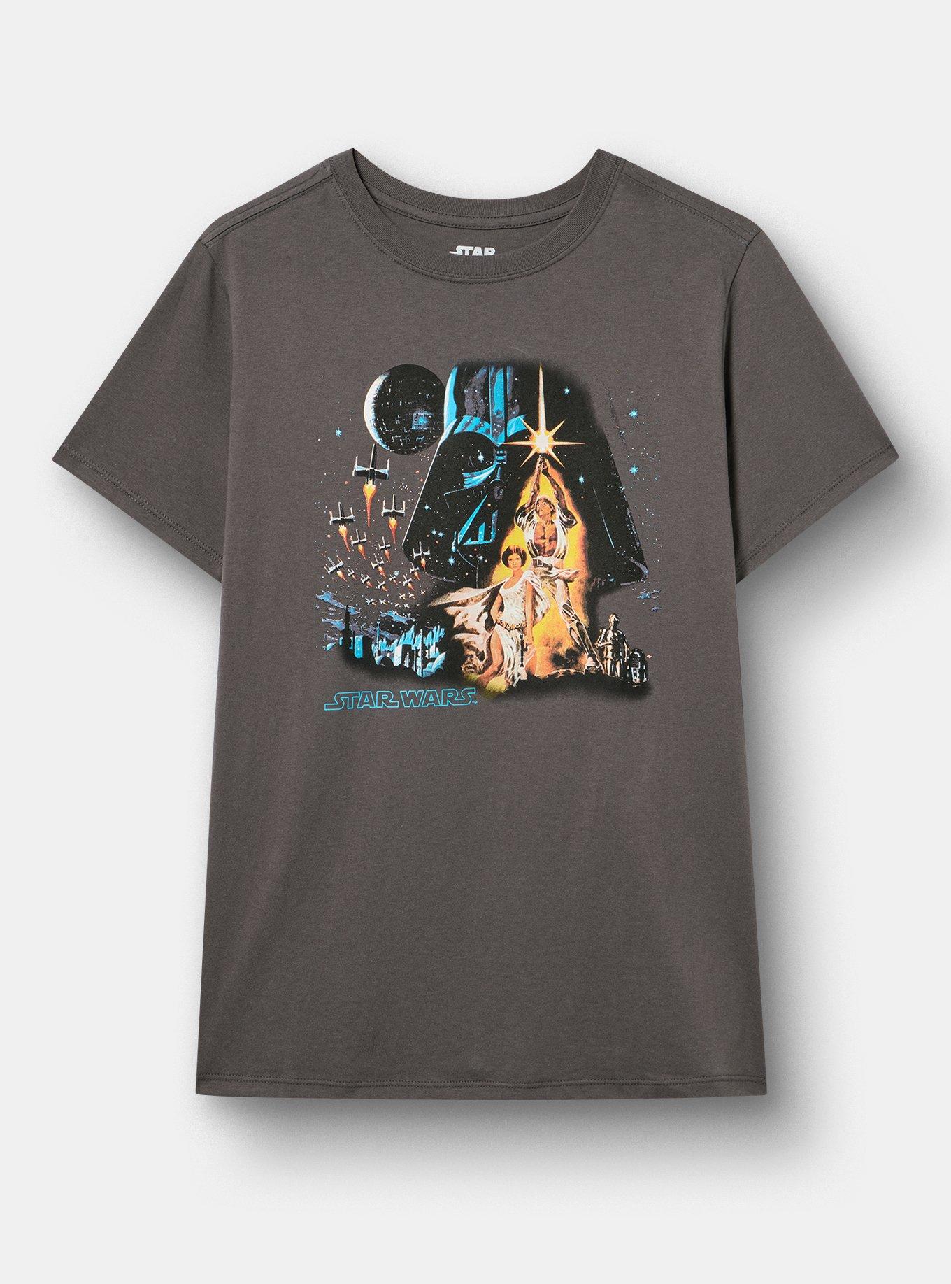 Plus Size Star Wars Classic Cotton Crew Tee, VINTAGE BLACK, hi-res