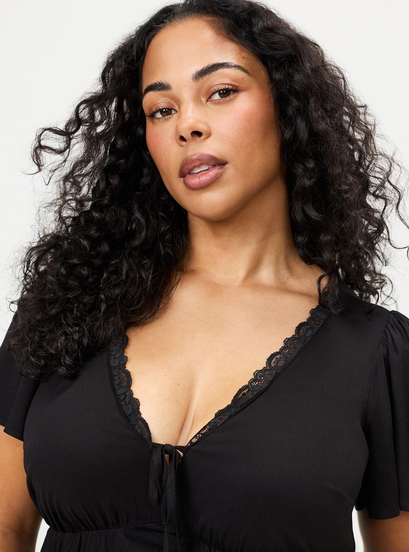 Fit & Flare Maxi Dress, DEEP BLACK, alternate