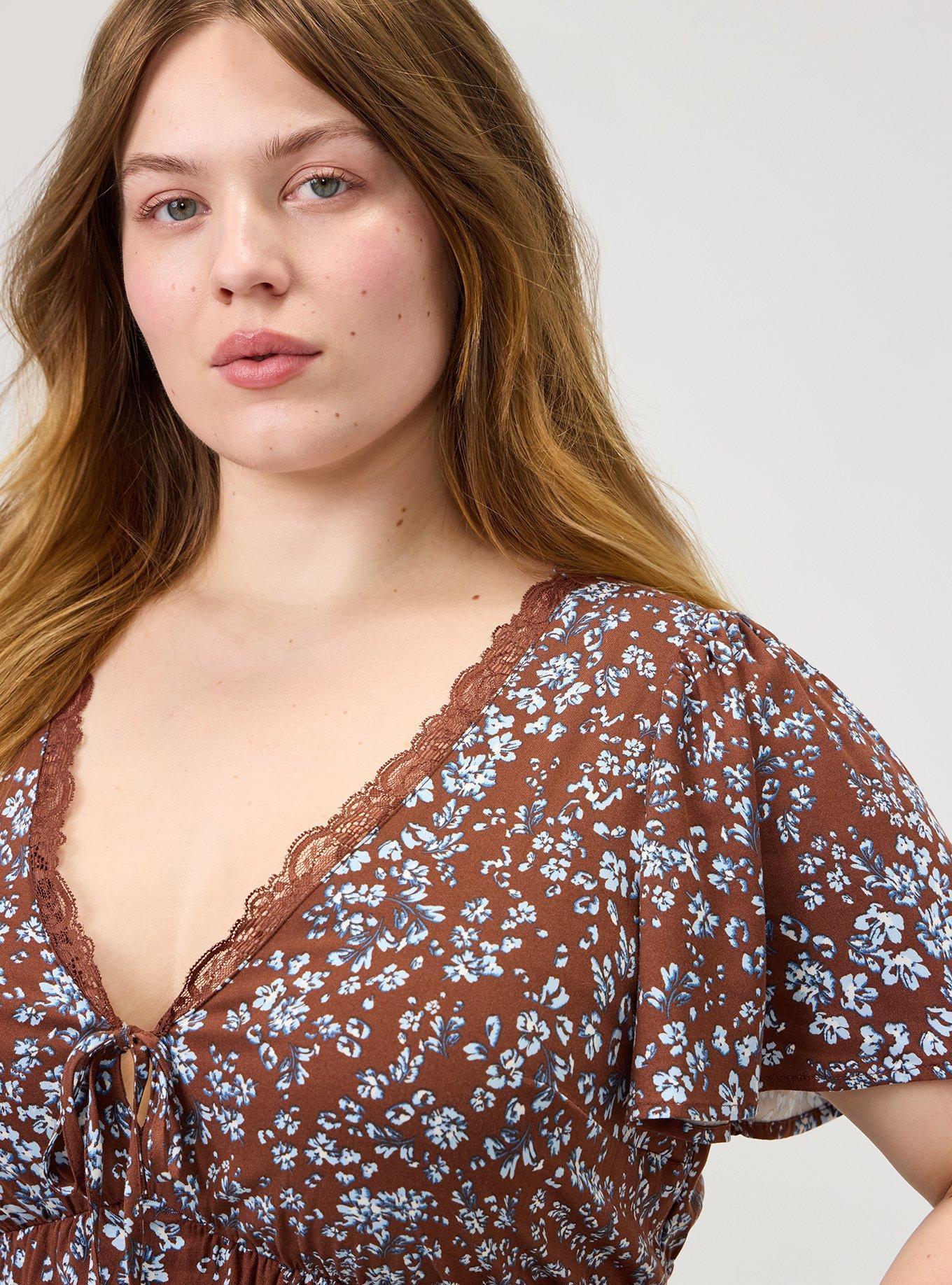 Fit & Flare Maxi Dress, POSIES FLORAL BROWN, alternate