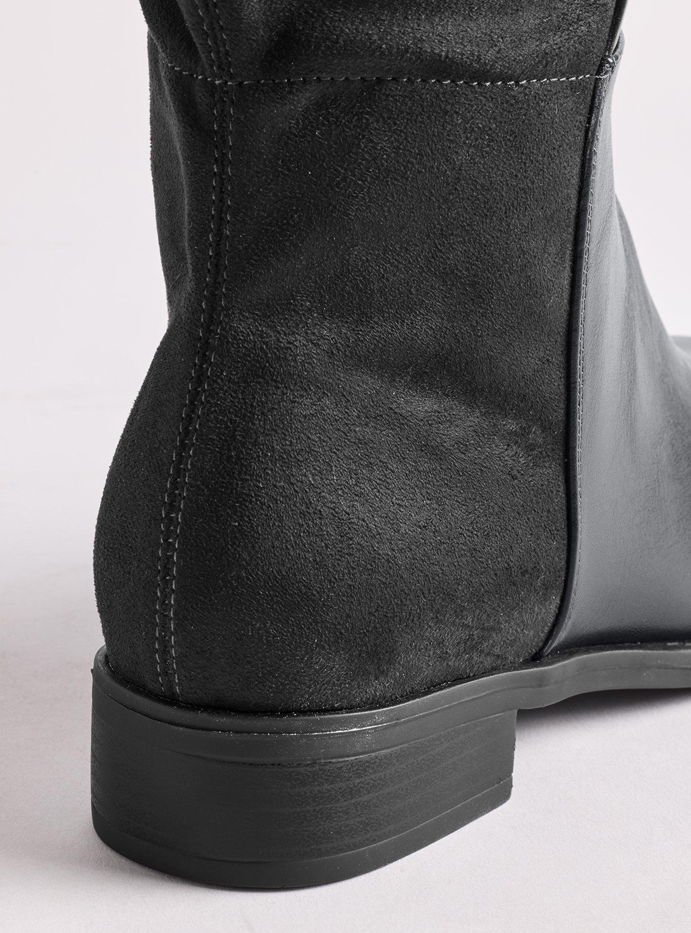 Plus Size Stretch Back Over the Knee Boot (WW), BLACK, alternate