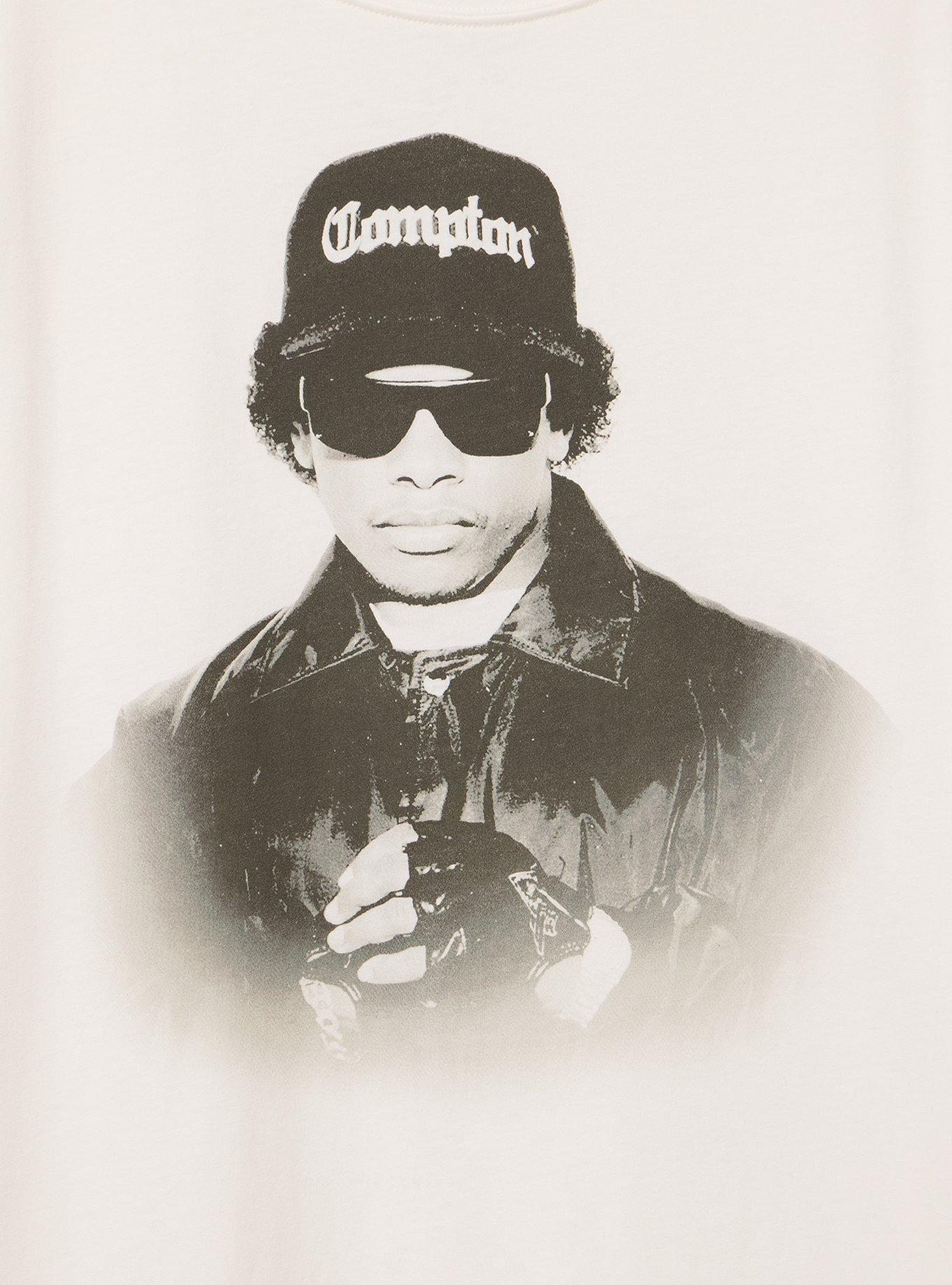 Plus Size Eazy E Classic Cotton Crew Tee, BLANC DE BLANC, alternate