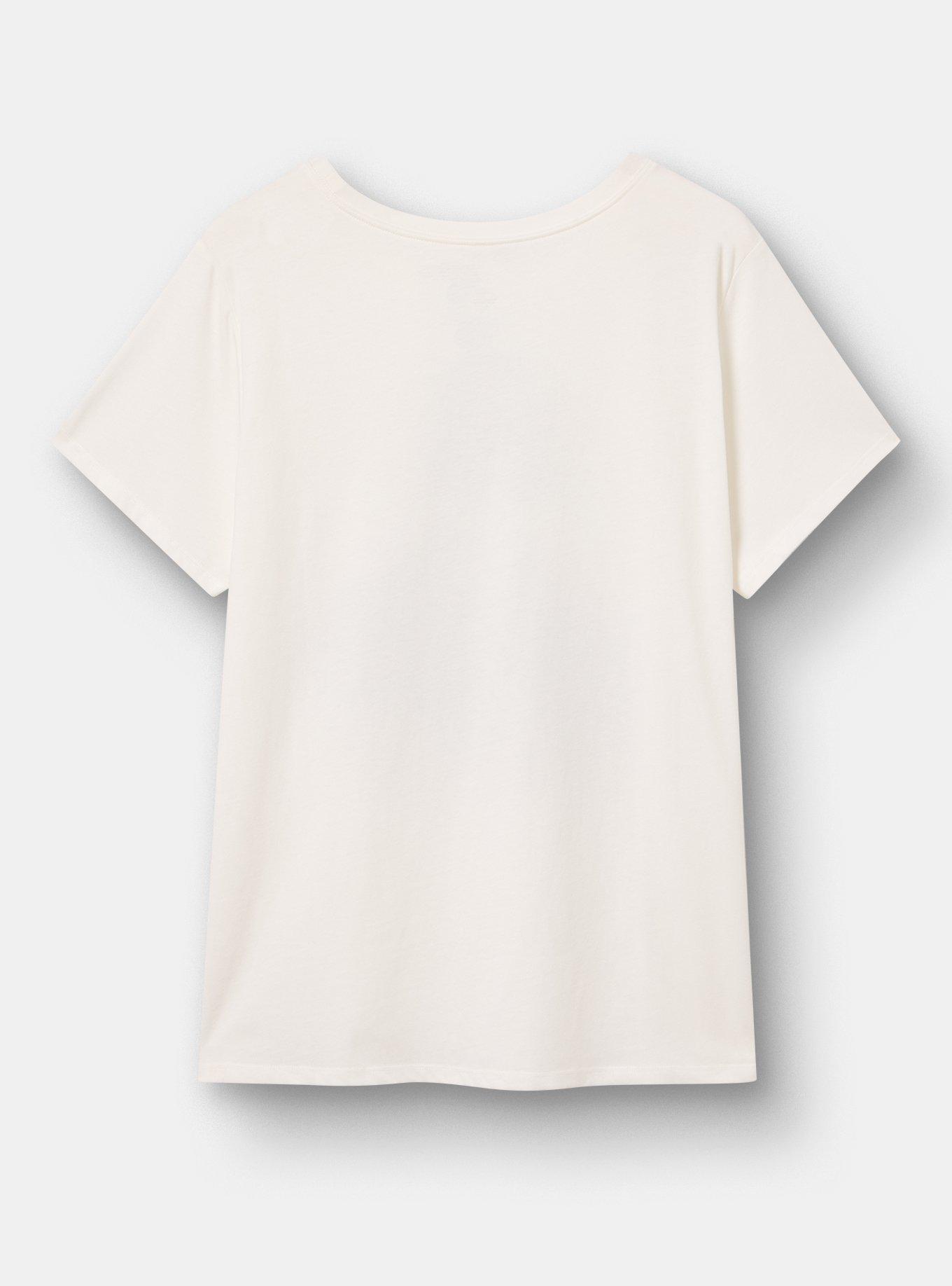 Plus Size Eazy E Classic Cotton Crew Tee, BLANC DE BLANC, alternate