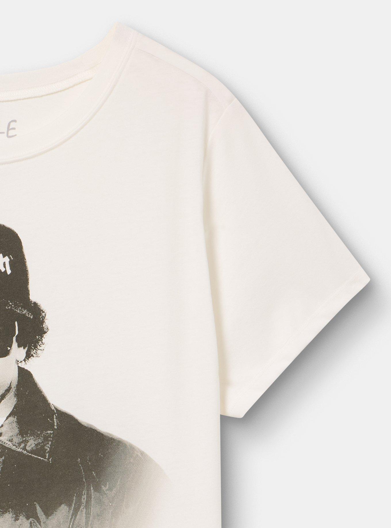 Plus Size Eazy E Classic Cotton Crew Tee, BLANC DE BLANC, alternate