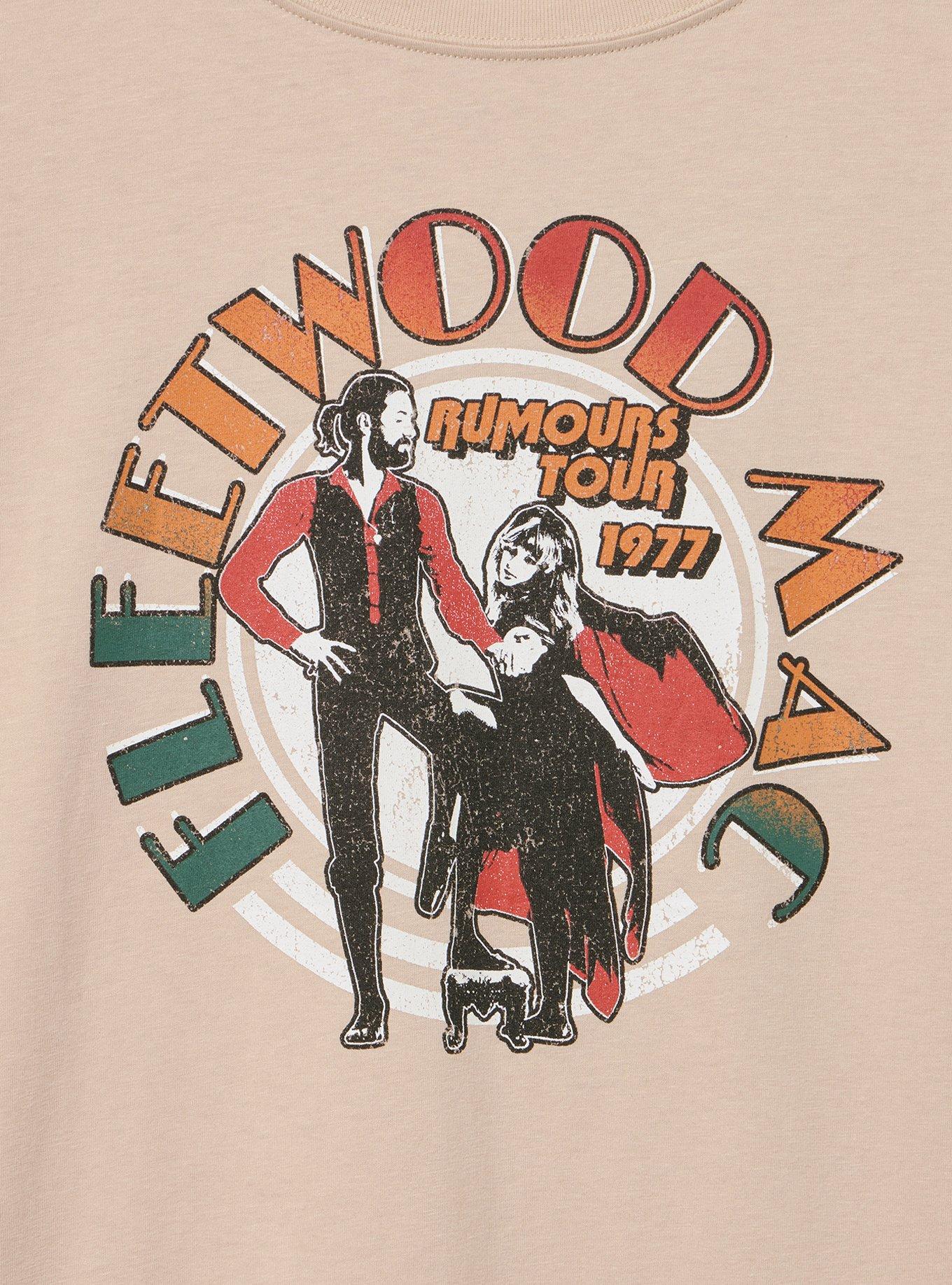 Plus Size Fleetwood Mac Classic Cotton Crew Tee, TEA STAIN, alternate