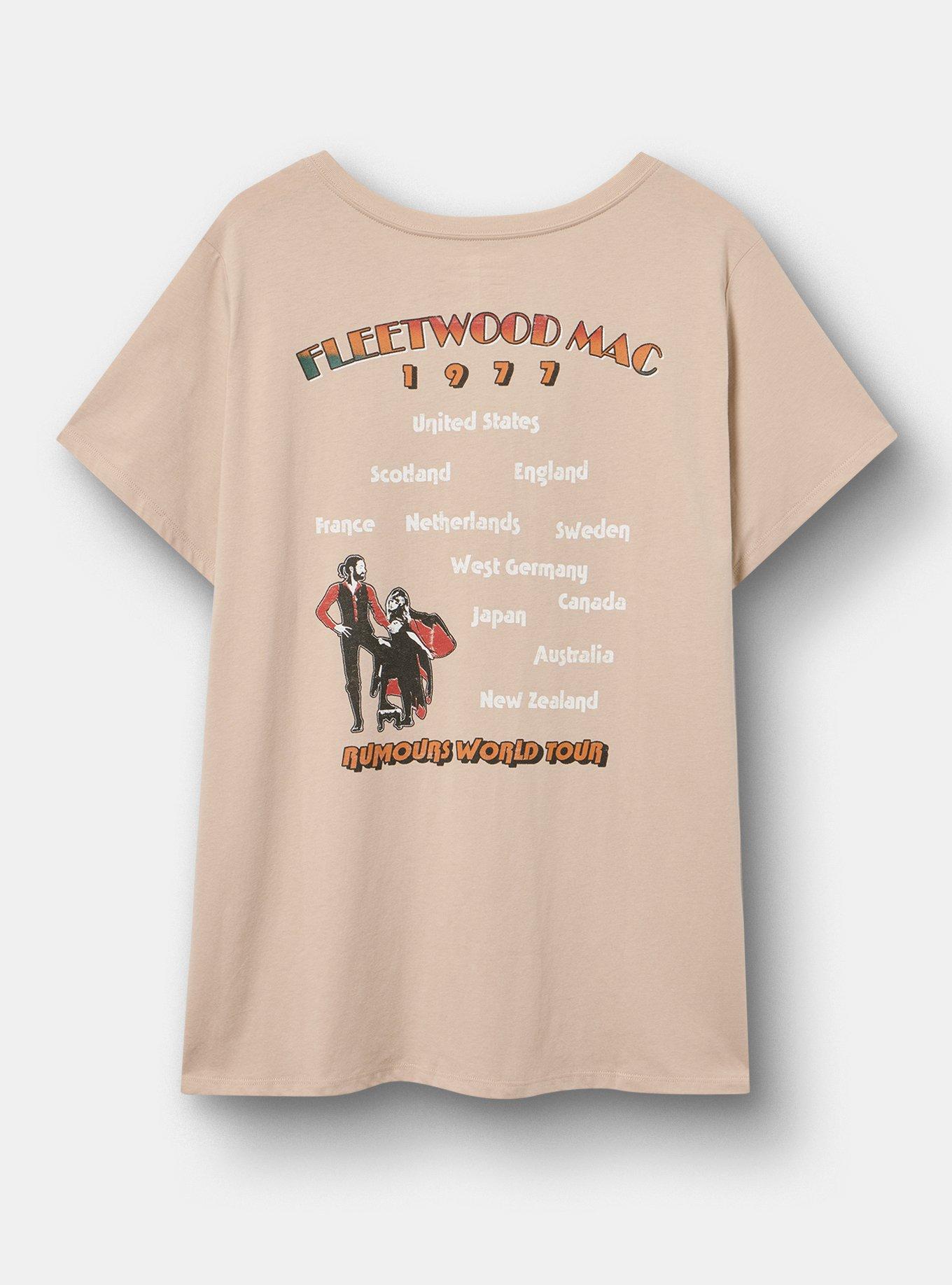 Plus Size Fleetwood Mac Classic Cotton Crew Tee, TEA STAIN, alternate