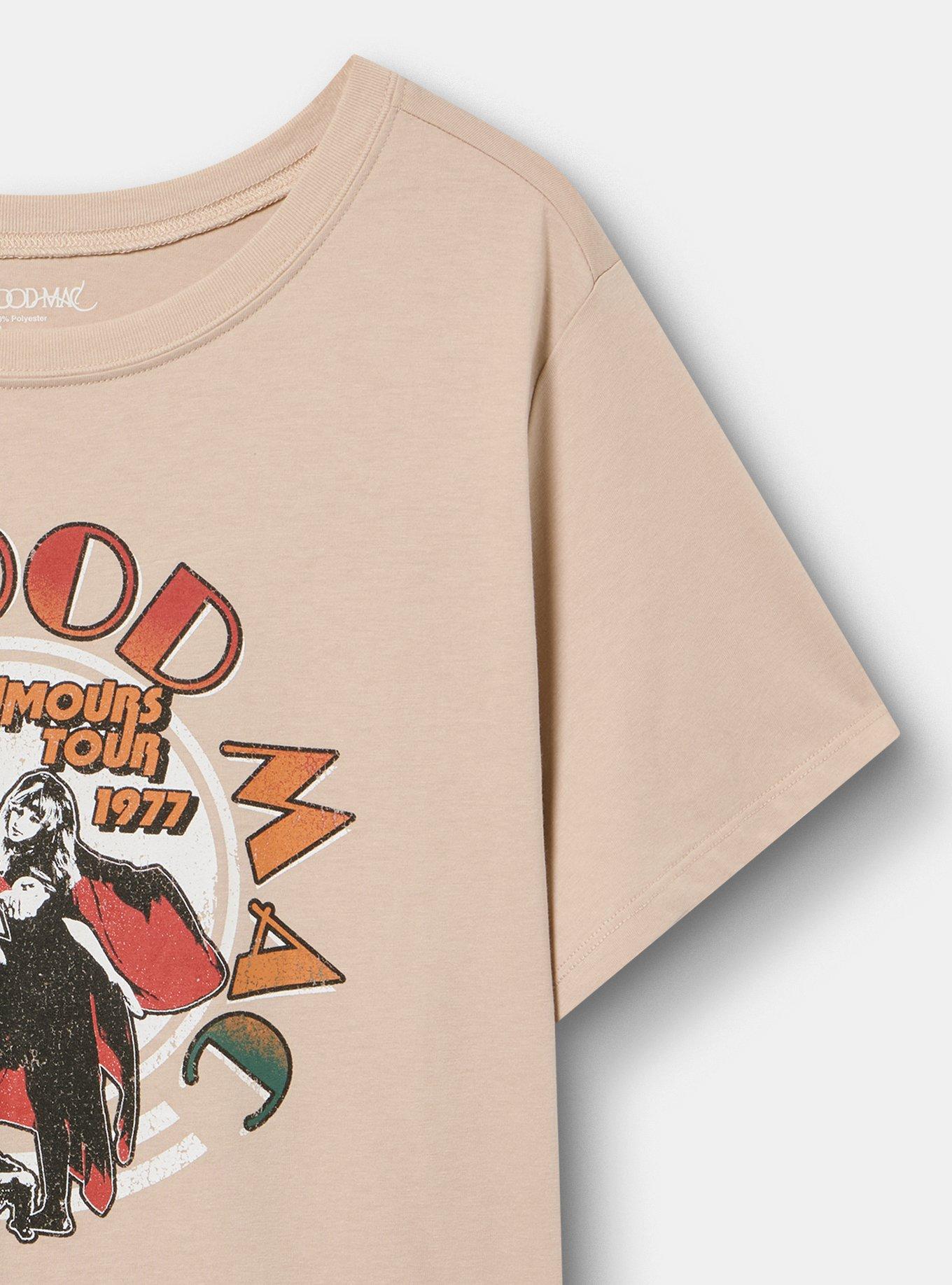 Plus Size Fleetwood Mac Classic Cotton Crew Tee, TEA STAIN, alternate
