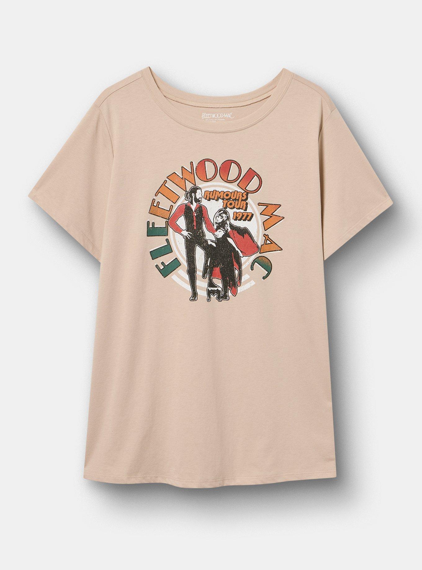 Plus Size Fleetwood Mac Classic Cotton Crew Tee, TEA STAIN, hi-res