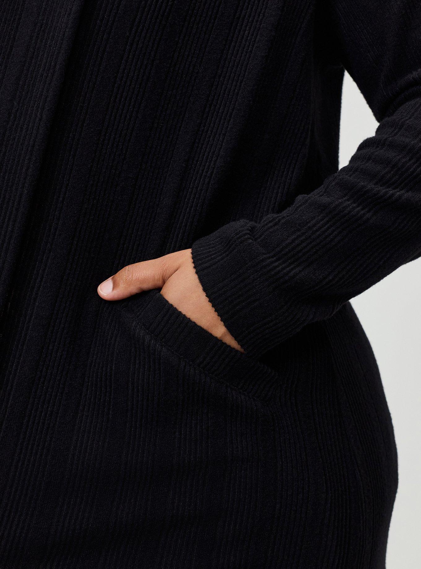 Hacci Open Front Cardigan, DEEP BLACK HACCI, alternate