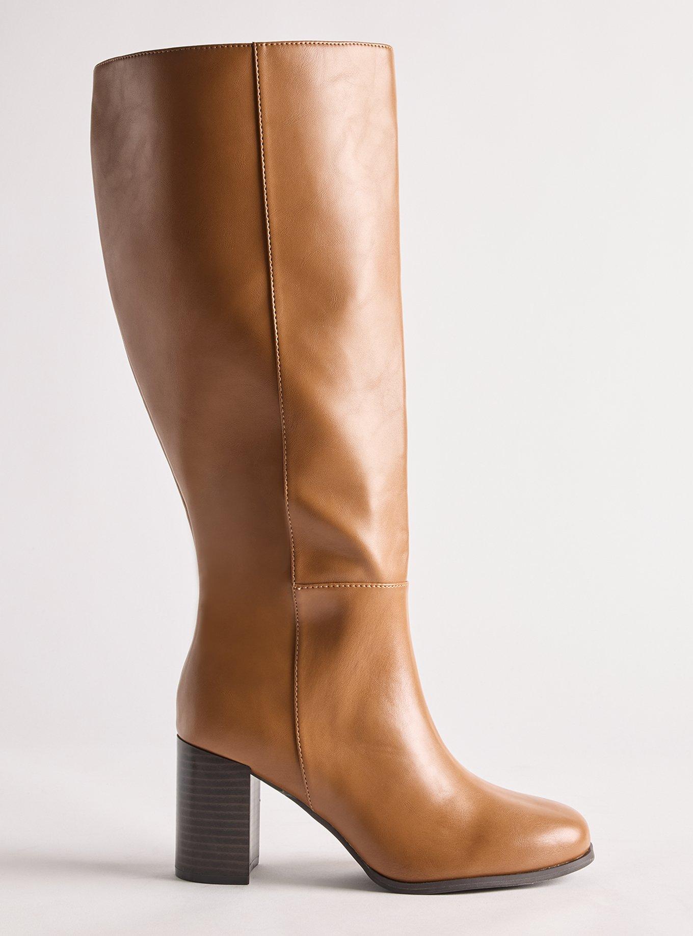 Sleek Heeled Knee Boot (WW), TAN, alternate