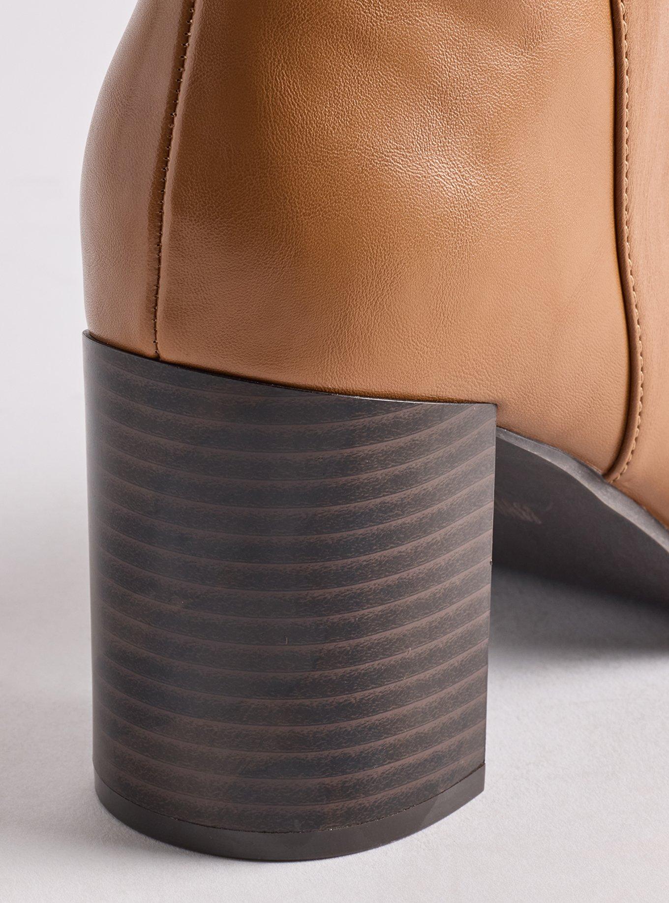 Sleek Heeled Knee Boot (WW), TAN, alternate