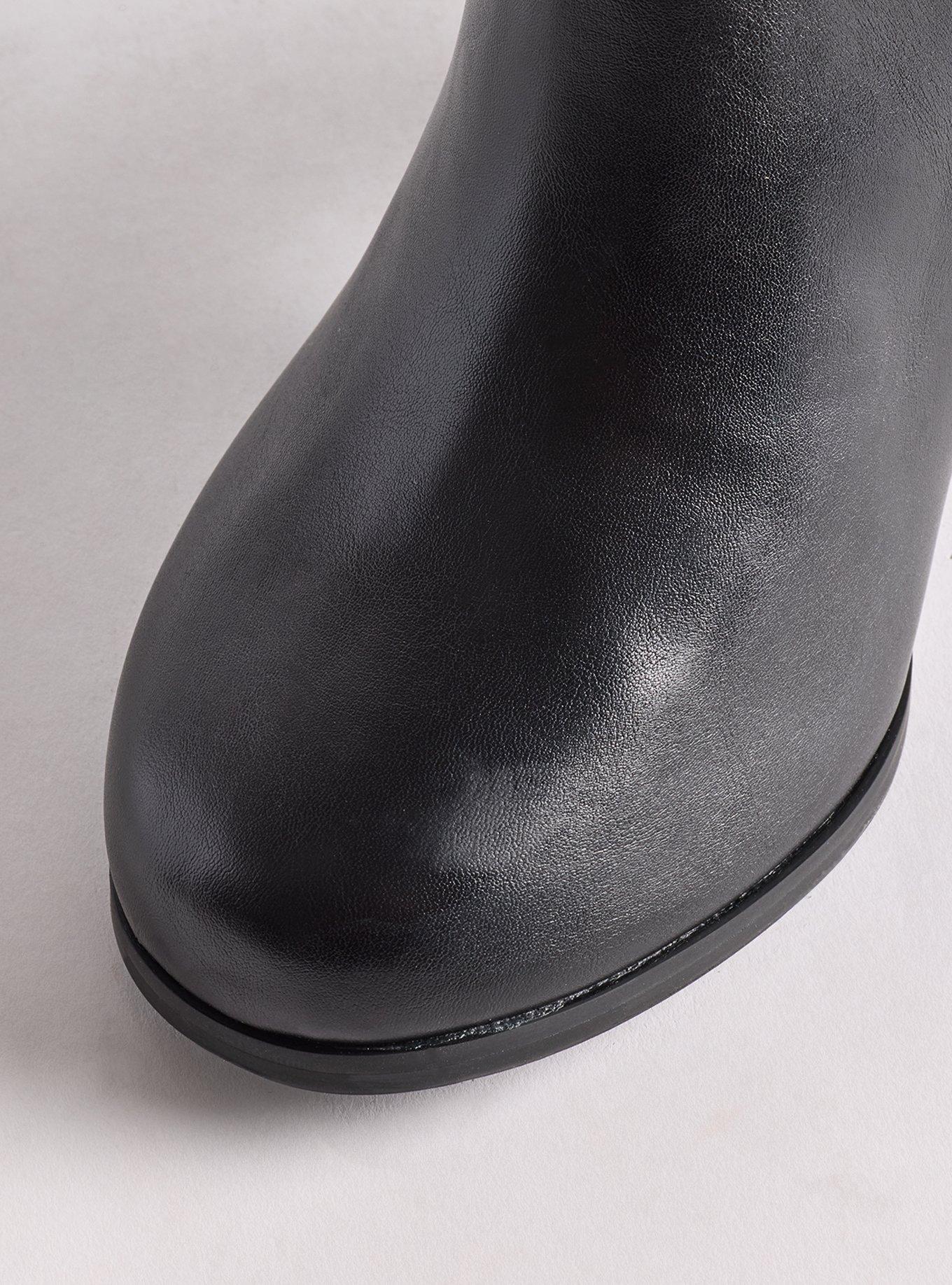 Sleek Heeled Knee Boot (WW), BLACK, alternate