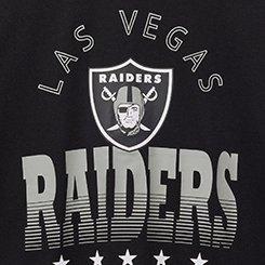 NFL Las Vegas Raiders Relaxed Fit V-Neck Tee, DEEP BLACK, swatch