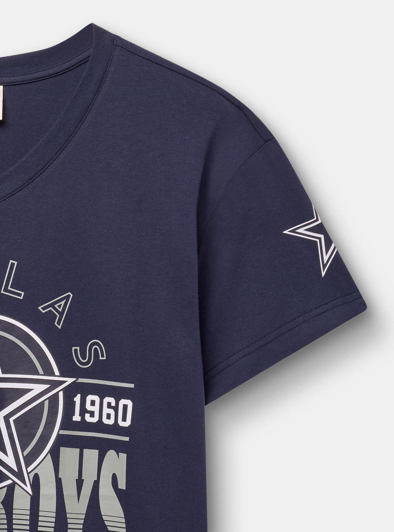 NFL Dallas Cowboys Relaxed Fit V-Neck Tee, NAVY, alternate