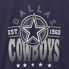 NFL Dallas Cowboys Relaxed Fit V-Neck Tee, NAVY, swatch